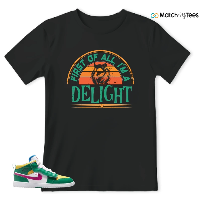 NIKE AIR JORDAN 1 MID ALT MALACHITE WHITE UNIVERSITY GOLD ACTIVE PINK (PS) SNEAKER Matching Tees t-shirt