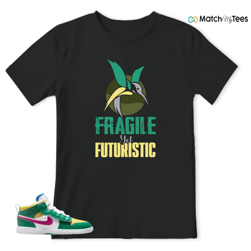 NIKE AIR JORDAN 1 MID ALT MALACHITE WHITE UNIVERSITY GOLD ACTIVE PINK (PS) SNEAKER Matching Tees t-shirt
