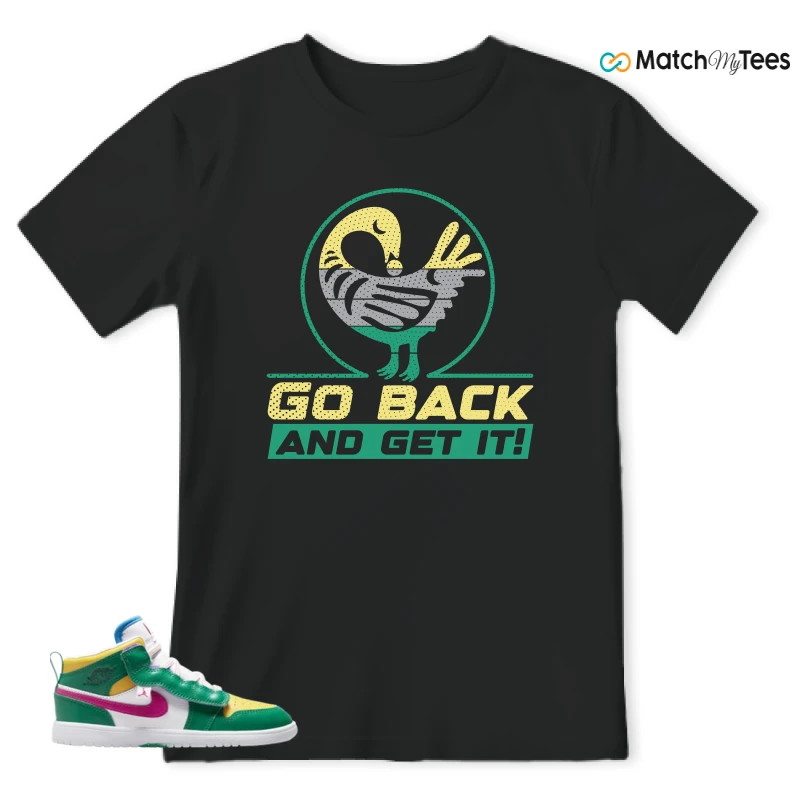 NIKE AIR JORDAN 1 MID ALT MALACHITE WHITE UNIVERSITY GOLD ACTIVE PINK (PS) SNEAKER Matching Tees t-shirt