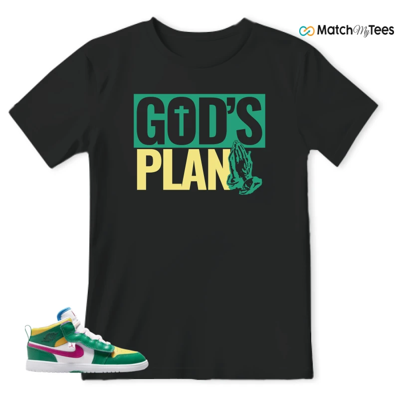 NIKE AIR JORDAN 1 MID ALT MALACHITE WHITE UNIVERSITY GOLD ACTIVE PINK (PS) SNEAKER Matching Tees t-shirt