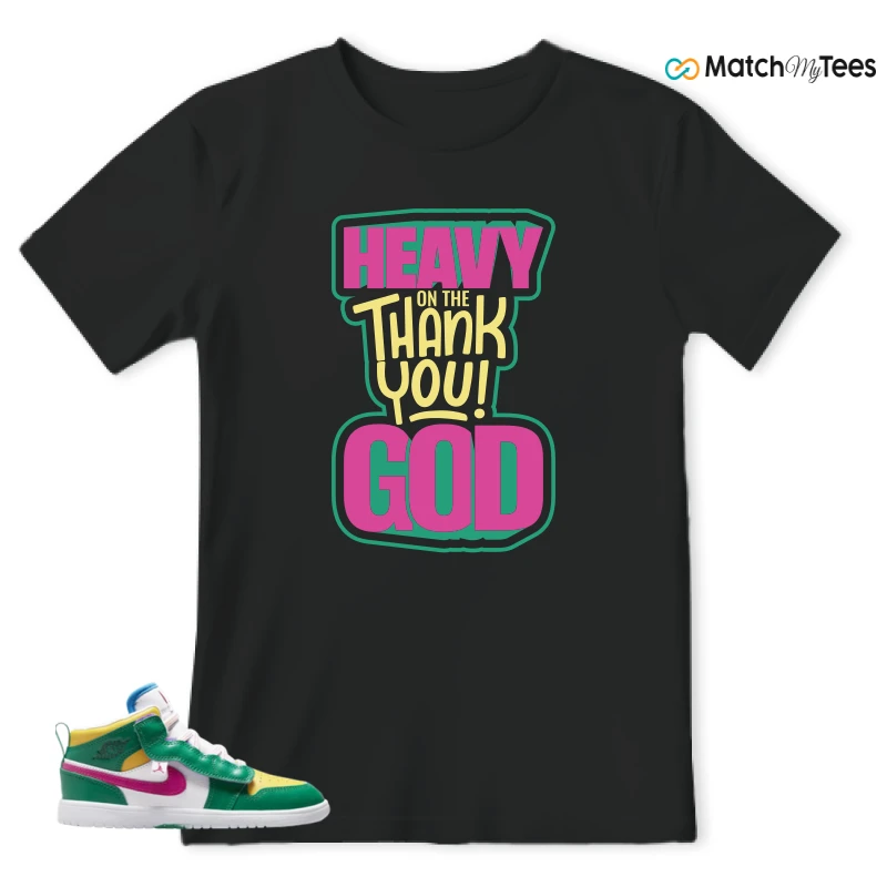 NIKE AIR JORDAN 1 MID ALT MALACHITE WHITE UNIVERSITY GOLD ACTIVE PINK (PS) SNEAKER Matching Tees t-shirt