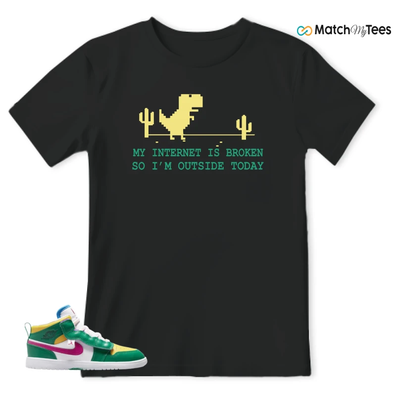 NIKE AIR JORDAN 1 MID ALT MALACHITE WHITE UNIVERSITY GOLD ACTIVE PINK (PS) SNEAKER Matching Tees t-shirt