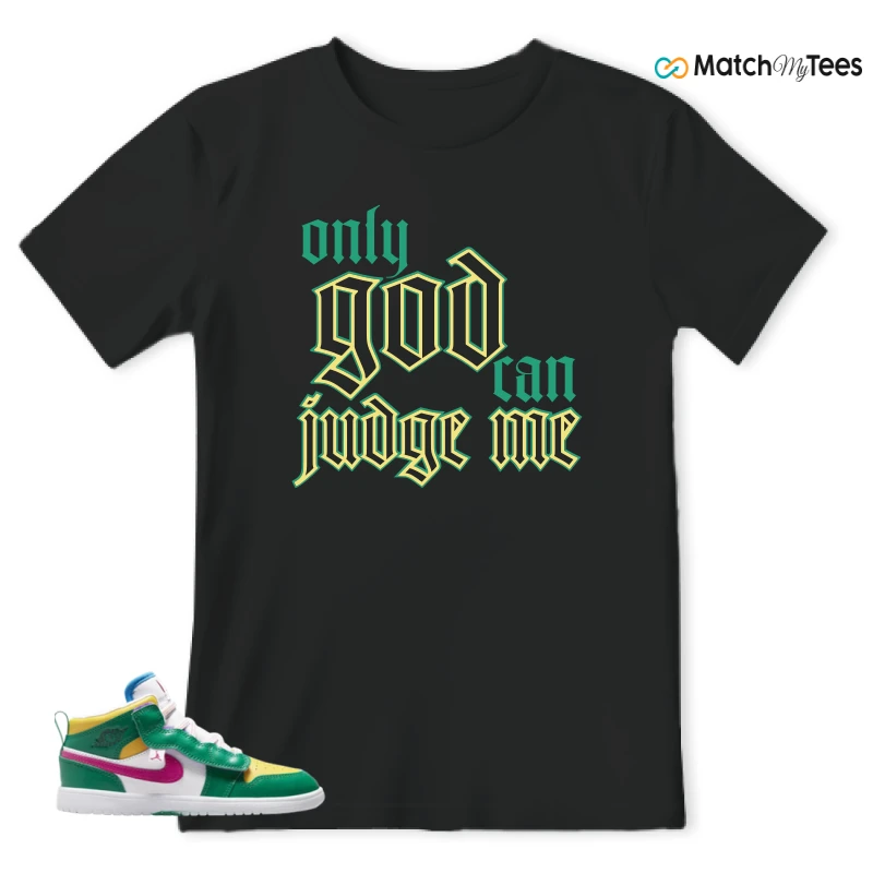 NIKE AIR JORDAN 1 MID ALT MALACHITE WHITE UNIVERSITY GOLD ACTIVE PINK (PS) SNEAKER Matching Tees t-shirt