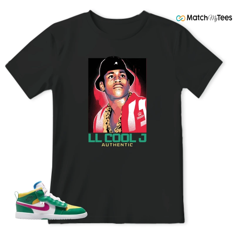 NIKE AIR JORDAN 1 MID ALT MALACHITE WHITE UNIVERSITY GOLD ACTIVE PINK (PS) SNEAKER Matching Tees t-shirt