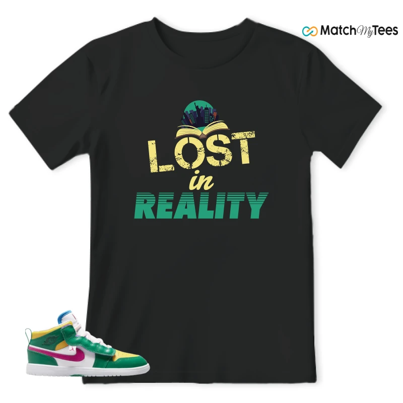 NIKE AIR JORDAN 1 MID ALT MALACHITE WHITE UNIVERSITY GOLD ACTIVE PINK (PS) SNEAKER Matching Tees t-shirt