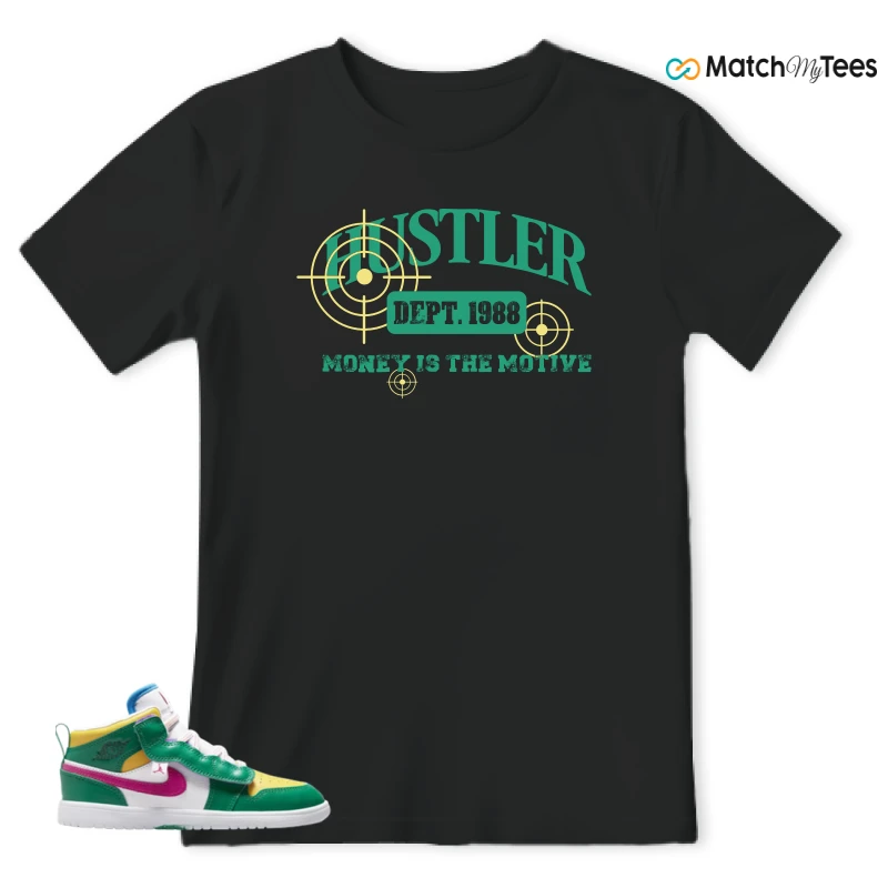 NIKE AIR JORDAN 1 MID ALT MALACHITE WHITE UNIVERSITY GOLD ACTIVE PINK (PS) SNEAKER Matching Tees t-shirt