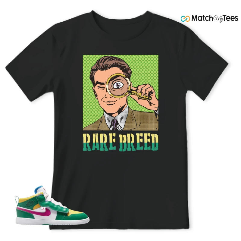 NIKE AIR JORDAN 1 MID ALT MALACHITE WHITE UNIVERSITY GOLD ACTIVE PINK (PS) SNEAKER Matching Tees t-shirt