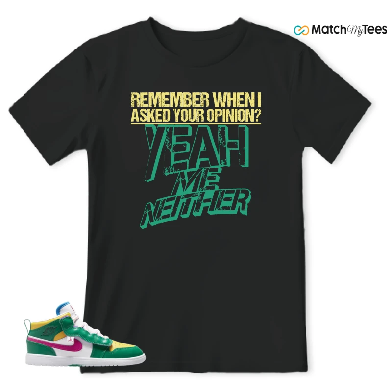 NIKE AIR JORDAN 1 MID ALT MALACHITE WHITE UNIVERSITY GOLD ACTIVE PINK (PS) SNEAKER Matching Tees t-shirt
