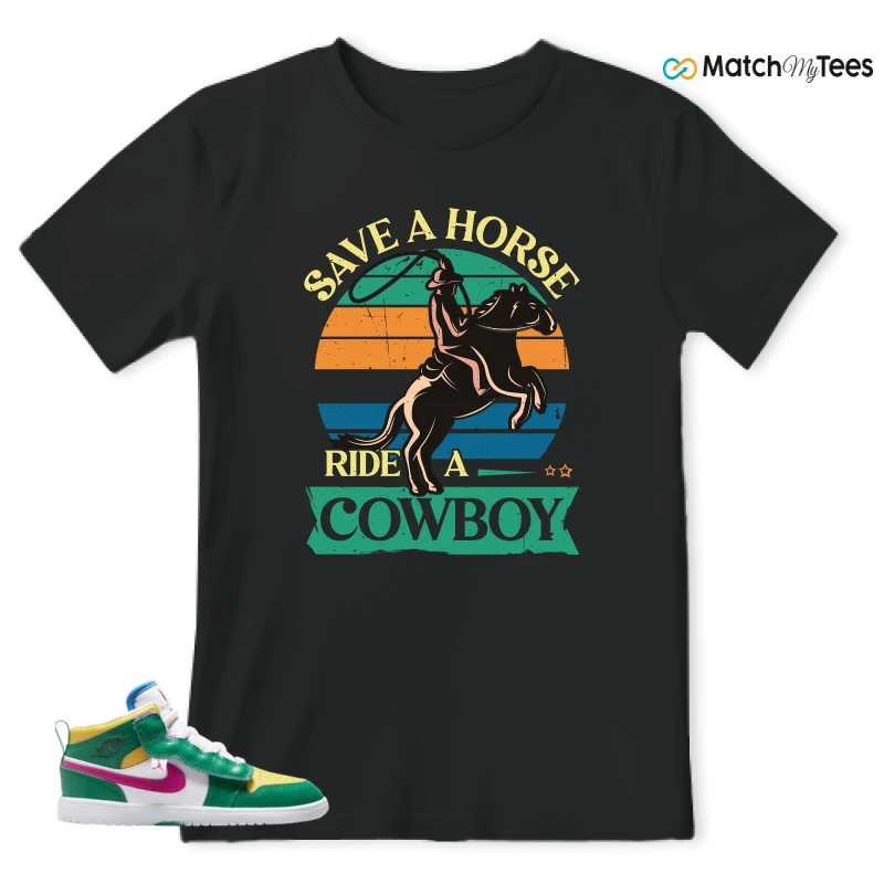 NIKE AIR JORDAN 1 MID ALT MALACHITE WHITE UNIVERSITY GOLD ACTIVE PINK (PS) SNEAKER Matching Tees t-shirt