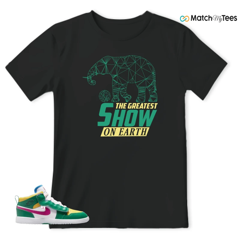 NIKE AIR JORDAN 1 MID ALT MALACHITE WHITE UNIVERSITY GOLD ACTIVE PINK (PS) SNEAKER Matching Tees t-shirt