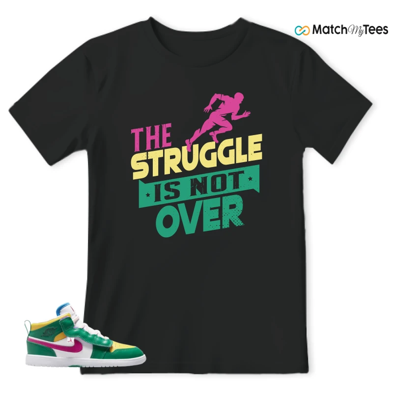 NIKE AIR JORDAN 1 MID ALT MALACHITE WHITE UNIVERSITY GOLD ACTIVE PINK (PS) SNEAKER Matching Tees t-shirt