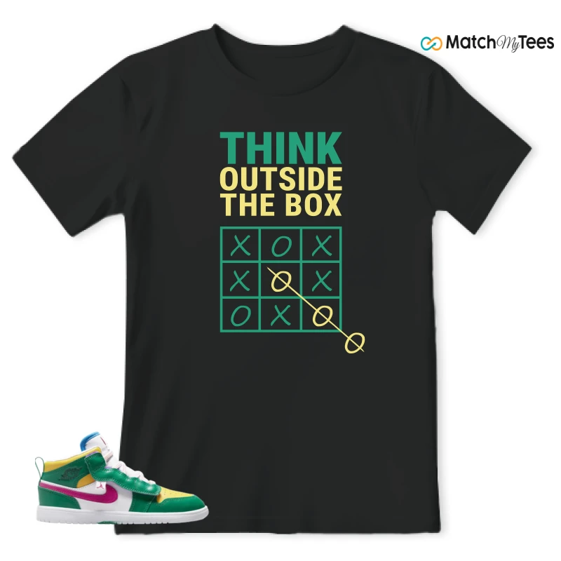 NIKE AIR JORDAN 1 MID ALT MALACHITE WHITE UNIVERSITY GOLD ACTIVE PINK (PS) SNEAKER Matching Tees t-shirt
