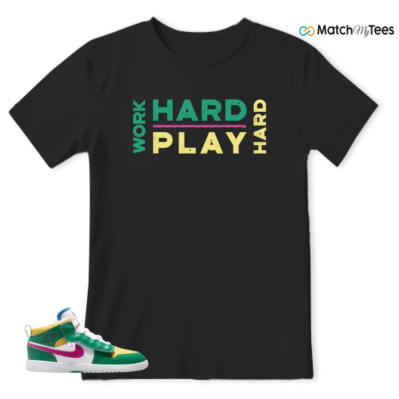 NIKE AIR JORDAN 1 MID ALT MALACHITE WHITE UNIVERSITY GOLD ACTIVE PINK (PS) SNEAKER Matching Tees t-shirt
