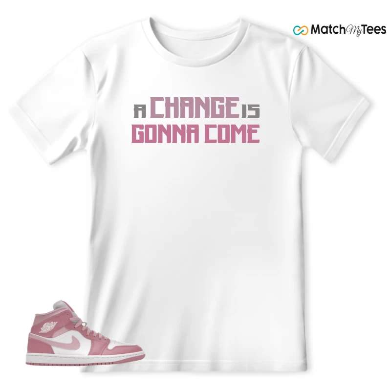 NIKE AIR JORDAN 1 MID ELEMENTAL PINK ICED CARMINE (WOMEN'S) SNEAKER Matching Tees t-shirt