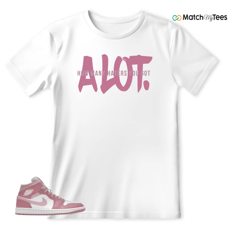 NIKE AIR JORDAN 1 MID ELEMENTAL PINK ICED CARMINE (WOMEN'S) SNEAKER Matching Tees t-shirt