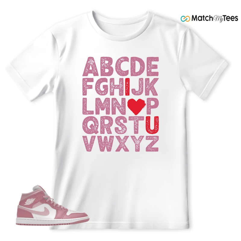 NIKE AIR JORDAN 1 MID ELEMENTAL PINK ICED CARMINE (WOMEN'S) SNEAKER Matching Tees t-shirt