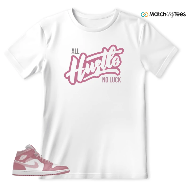 NIKE AIR JORDAN 1 MID ELEMENTAL PINK ICED CARMINE (WOMEN'S) SNEAKER Matching Tees t-shirt