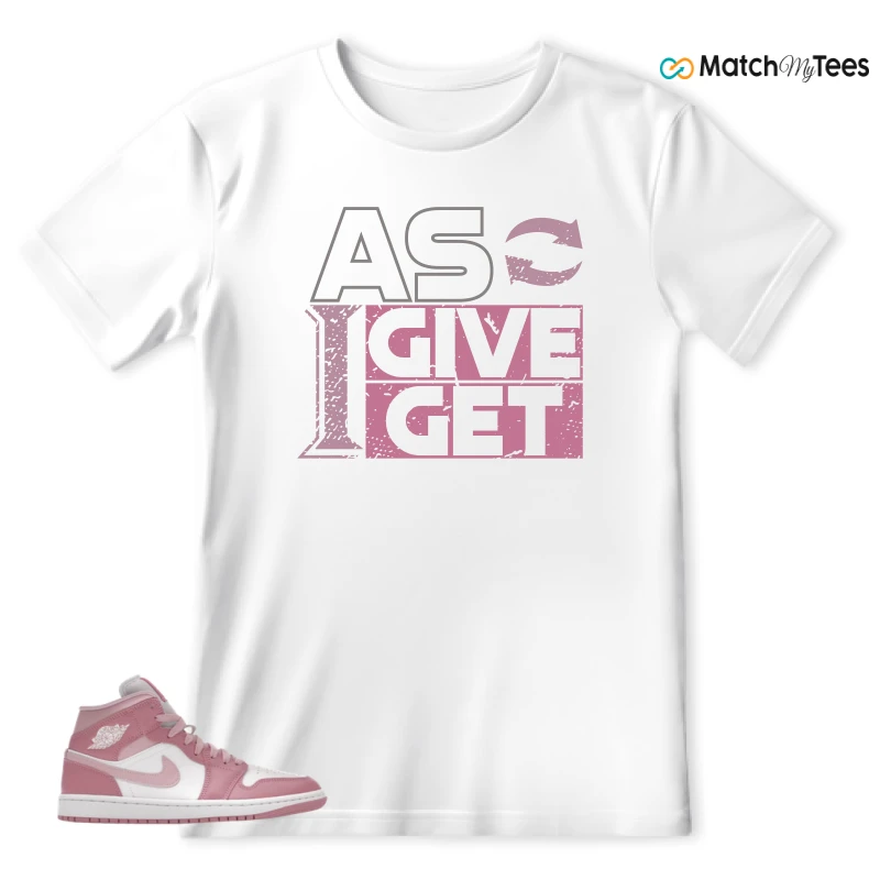 NIKE AIR JORDAN 1 MID ELEMENTAL PINK ICED CARMINE (WOMEN'S) SNEAKER Matching Tees t-shirt