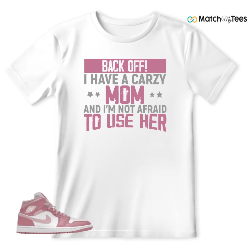 NIKE AIR JORDAN 1 MID ELEMENTAL PINK ICED CARMINE (WOMEN'S) SNEAKER Matching Tees t-shirt