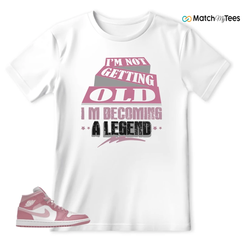 NIKE AIR JORDAN 1 MID ELEMENTAL PINK ICED CARMINE (WOMEN'S) SNEAKER Matching Tees t-shirt