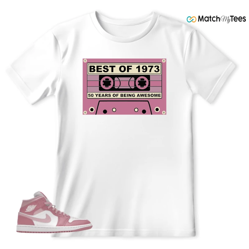 NIKE AIR JORDAN 1 MID ELEMENTAL PINK ICED CARMINE (WOMEN'S) SNEAKER Matching Tees t-shirt