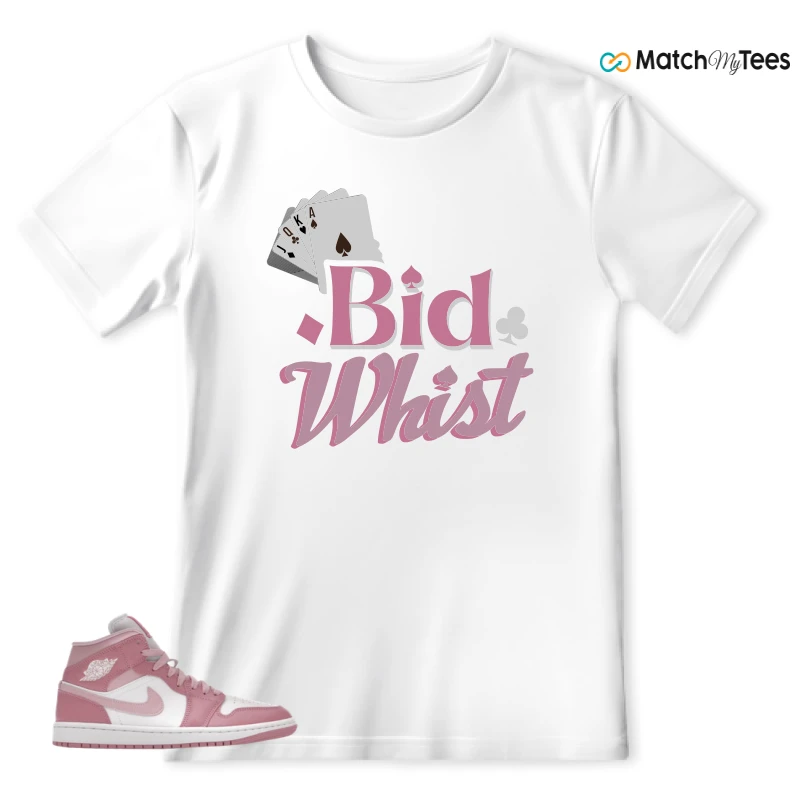 NIKE AIR JORDAN 1 MID ELEMENTAL PINK ICED CARMINE (WOMEN'S) SNEAKER Matching Tees t-shirt