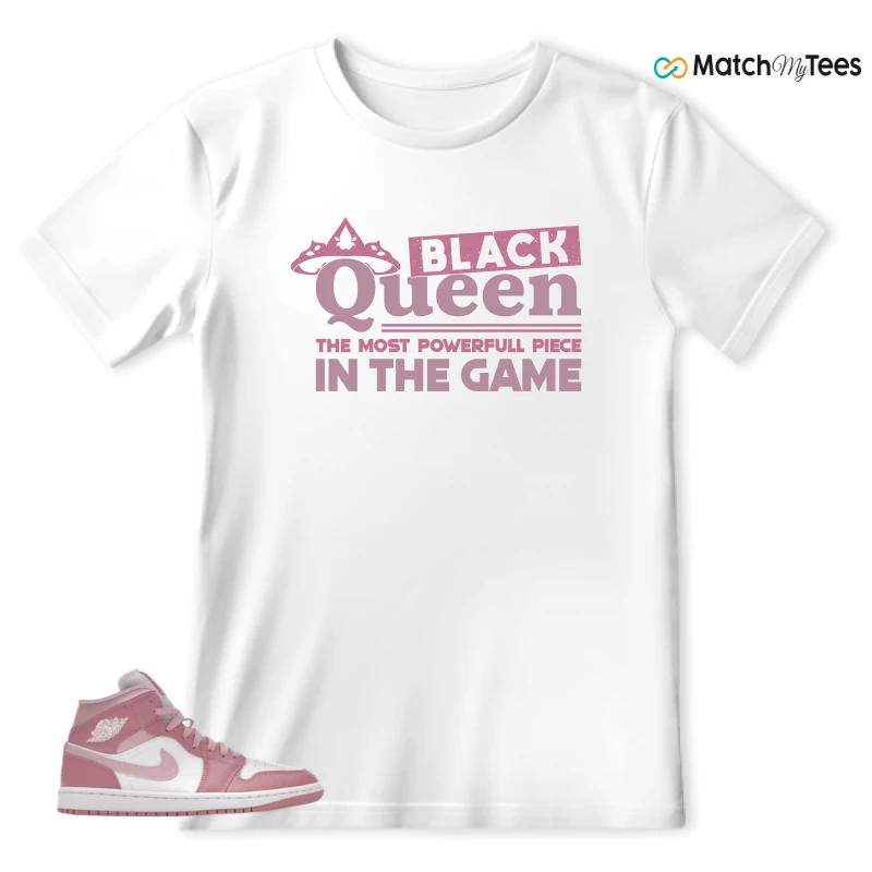 NIKE AIR JORDAN 1 MID ELEMENTAL PINK ICED CARMINE (WOMEN'S) SNEAKER Matching Tees t-shirt