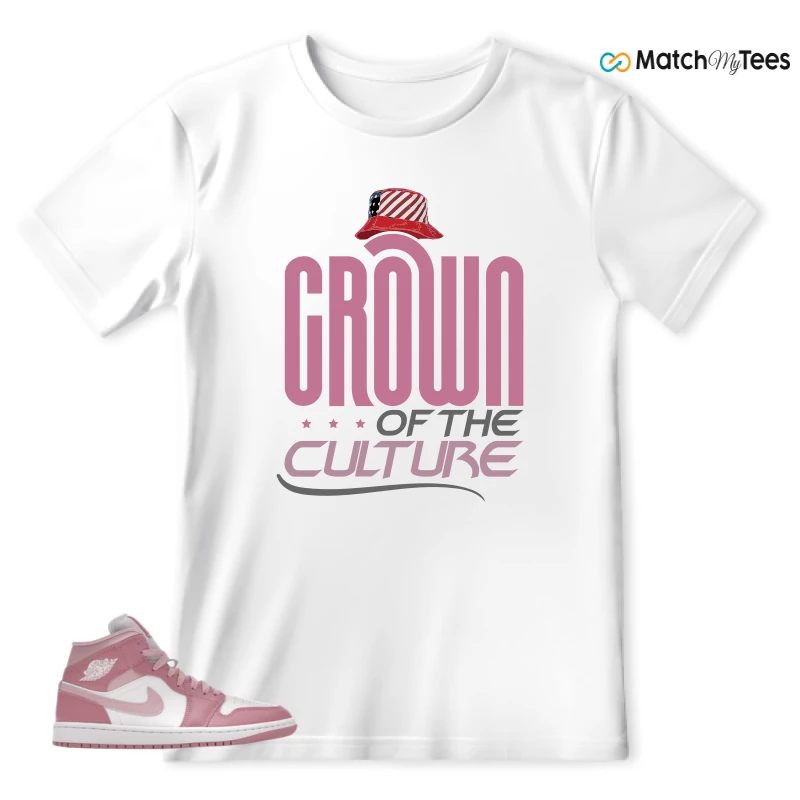 NIKE AIR JORDAN 1 MID ELEMENTAL PINK ICED CARMINE (WOMEN'S) SNEAKER Matching Tees t-shirt