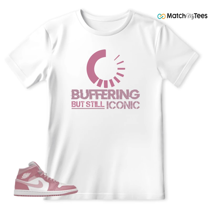 NIKE AIR JORDAN 1 MID ELEMENTAL PINK ICED CARMINE (WOMEN'S) SNEAKER Matching Tees t-shirt