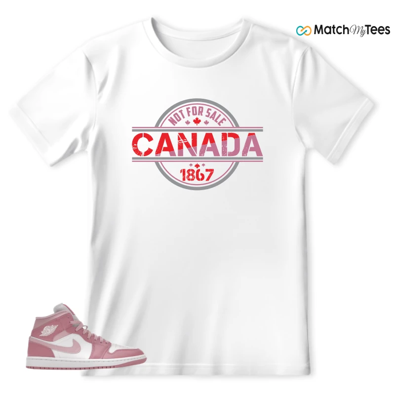 NIKE AIR JORDAN 1 MID ELEMENTAL PINK ICED CARMINE (WOMEN'S) SNEAKER Matching Tees t-shirt