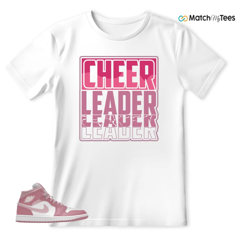 NIKE AIR JORDAN 1 MID ELEMENTAL PINK ICED CARMINE (WOMEN'S) SNEAKER Matching Tees t-shirt