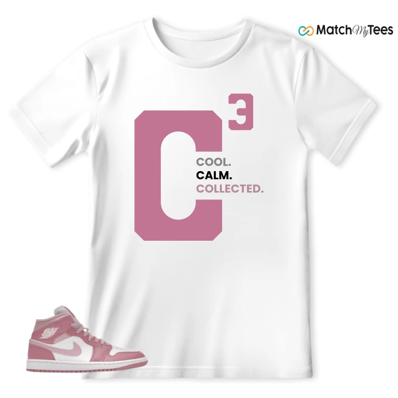 NIKE AIR JORDAN 1 MID ELEMENTAL PINK ICED CARMINE (WOMEN'S) SNEAKER Matching Tees t-shirt