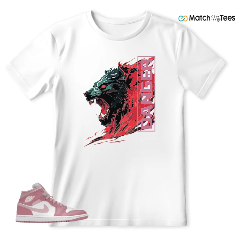 NIKE AIR JORDAN 1 MID ELEMENTAL PINK ICED CARMINE (WOMEN'S) SNEAKER Matching Tees t-shirt