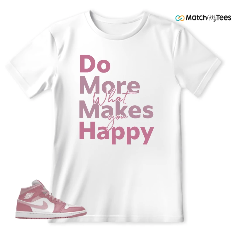 NIKE AIR JORDAN 1 MID ELEMENTAL PINK ICED CARMINE (WOMEN'S) SNEAKER Matching Tees t-shirt