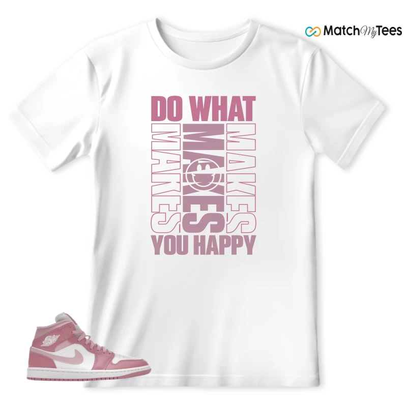 NIKE AIR JORDAN 1 MID ELEMENTAL PINK ICED CARMINE (WOMEN'S) SNEAKER Matching Tees t-shirt