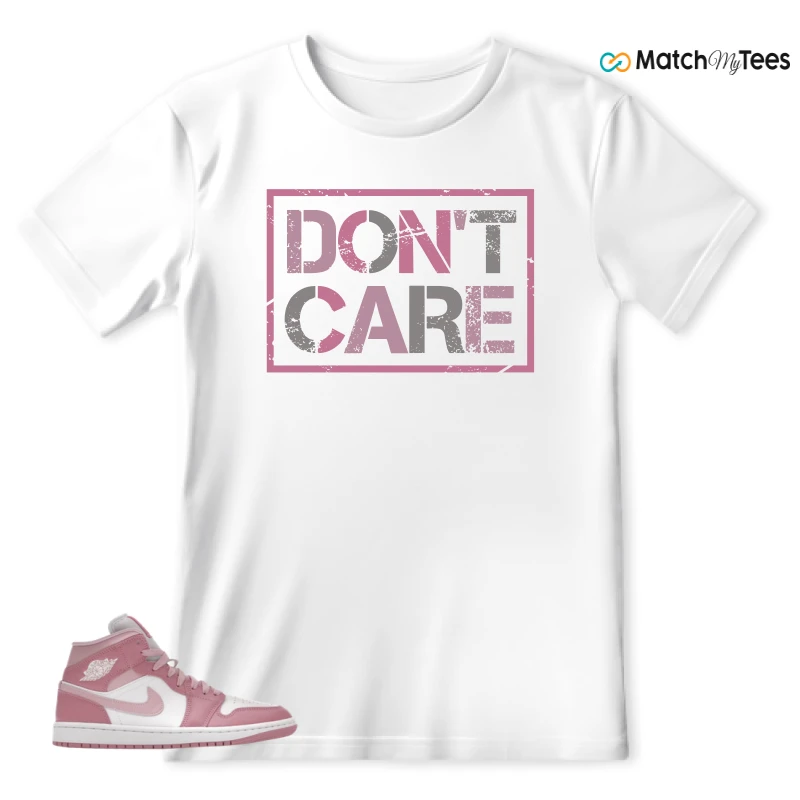 NIKE AIR JORDAN 1 MID ELEMENTAL PINK ICED CARMINE (WOMEN'S) SNEAKER Matching Tees t-shirt