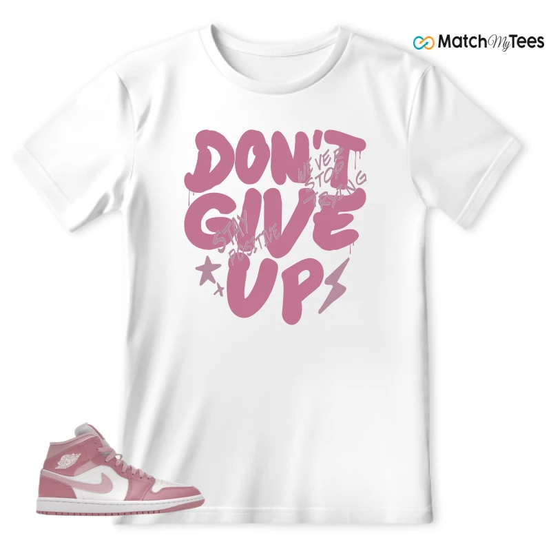 NIKE AIR JORDAN 1 MID ELEMENTAL PINK ICED CARMINE (WOMEN'S) SNEAKER Matching Tees t-shirt