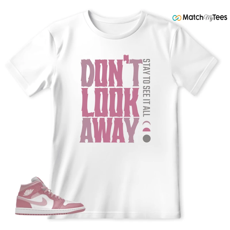 NIKE AIR JORDAN 1 MID ELEMENTAL PINK ICED CARMINE (WOMEN'S) SNEAKER Matching Tees t-shirt