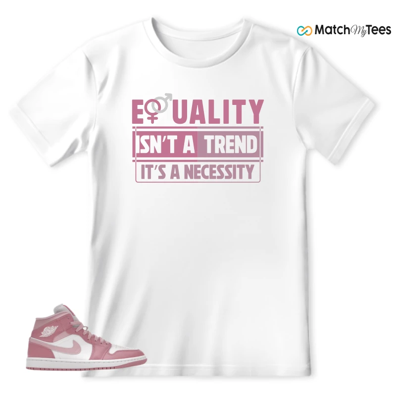 NIKE AIR JORDAN 1 MID ELEMENTAL PINK ICED CARMINE (WOMEN'S) SNEAKER Matching Tees t-shirt