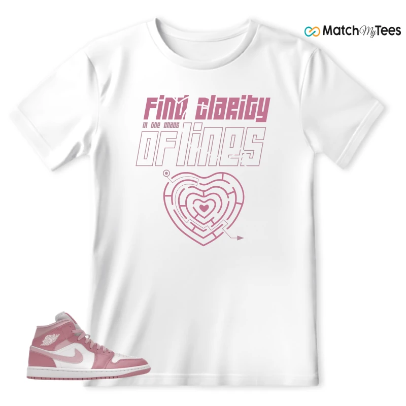 NIKE AIR JORDAN 1 MID ELEMENTAL PINK ICED CARMINE (WOMEN'S) SNEAKER Matching Tees t-shirt