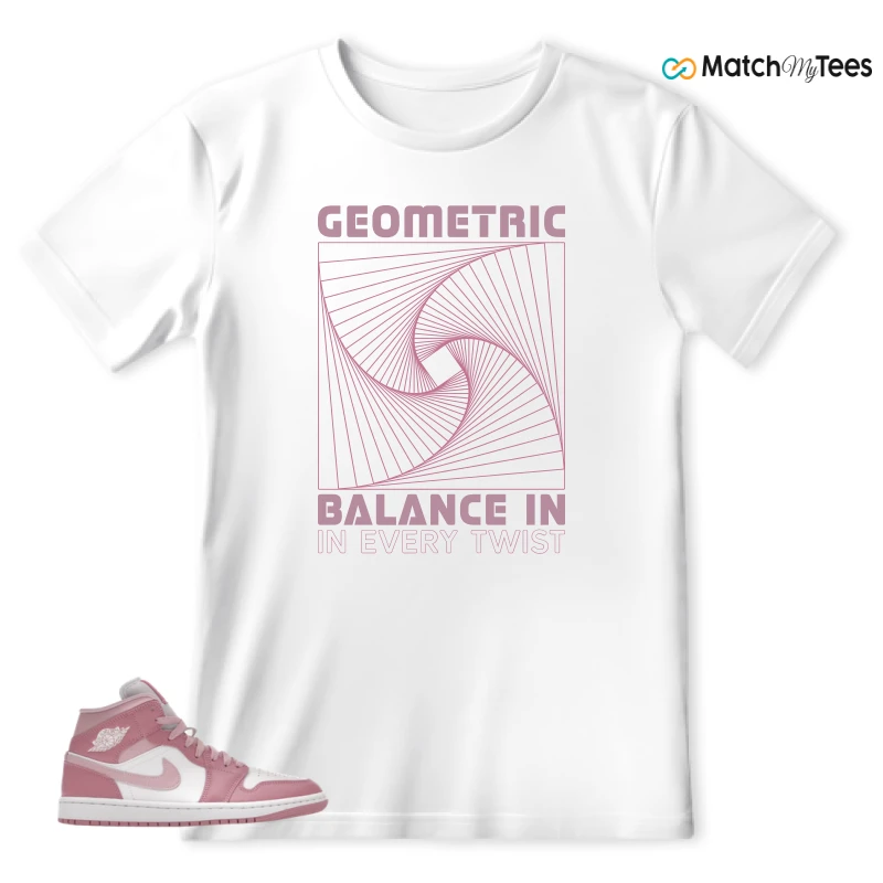 NIKE AIR JORDAN 1 MID ELEMENTAL PINK ICED CARMINE (WOMEN'S) SNEAKER Matching Tees t-shirt