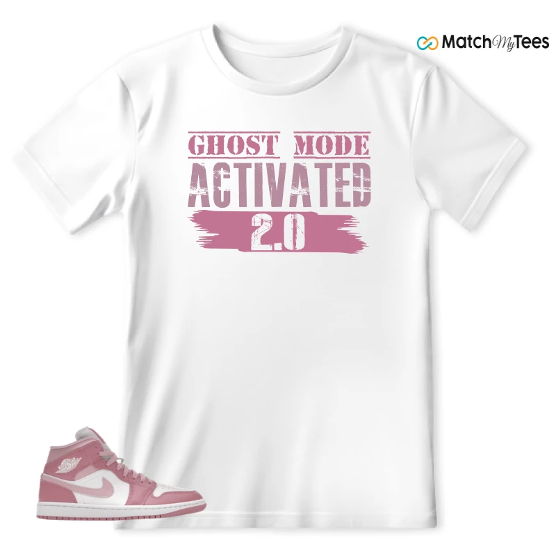 NIKE AIR JORDAN 1 MID ELEMENTAL PINK ICED CARMINE (WOMEN'S) SNEAKER Matching Tees t-shirt