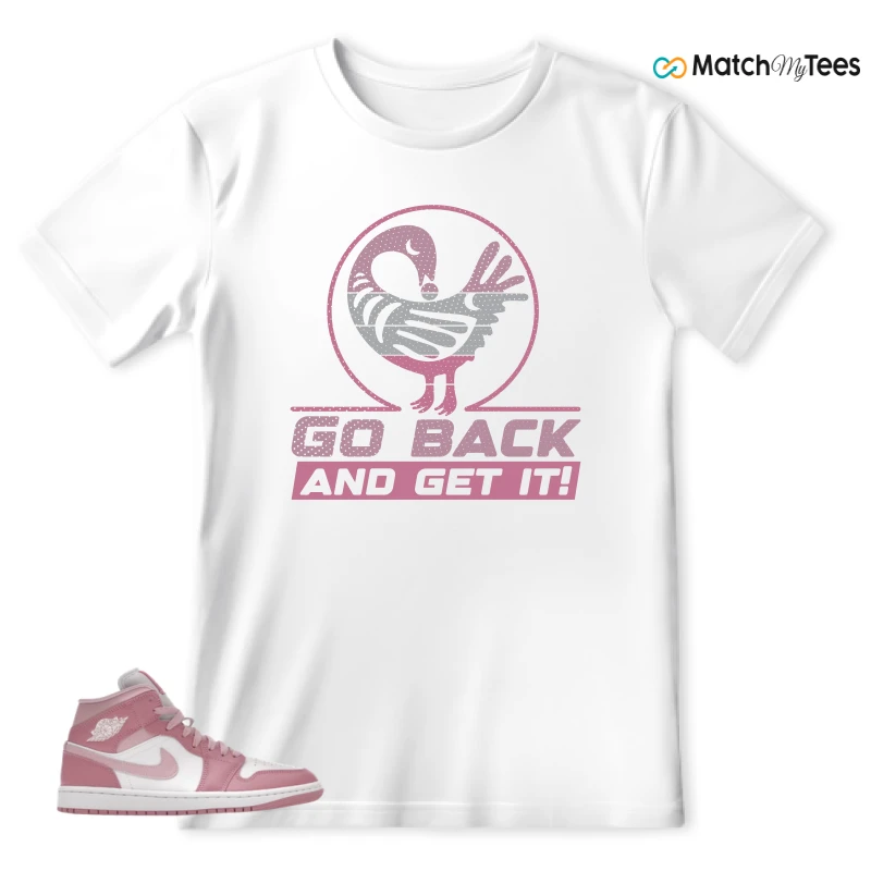 NIKE AIR JORDAN 1 MID ELEMENTAL PINK ICED CARMINE (WOMEN'S) SNEAKER Matching Tees t-shirt
