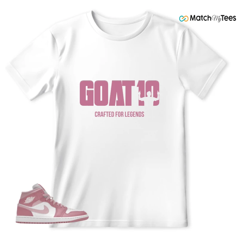 NIKE AIR JORDAN 1 MID ELEMENTAL PINK ICED CARMINE (WOMEN'S) SNEAKER Matching Tees t-shirt