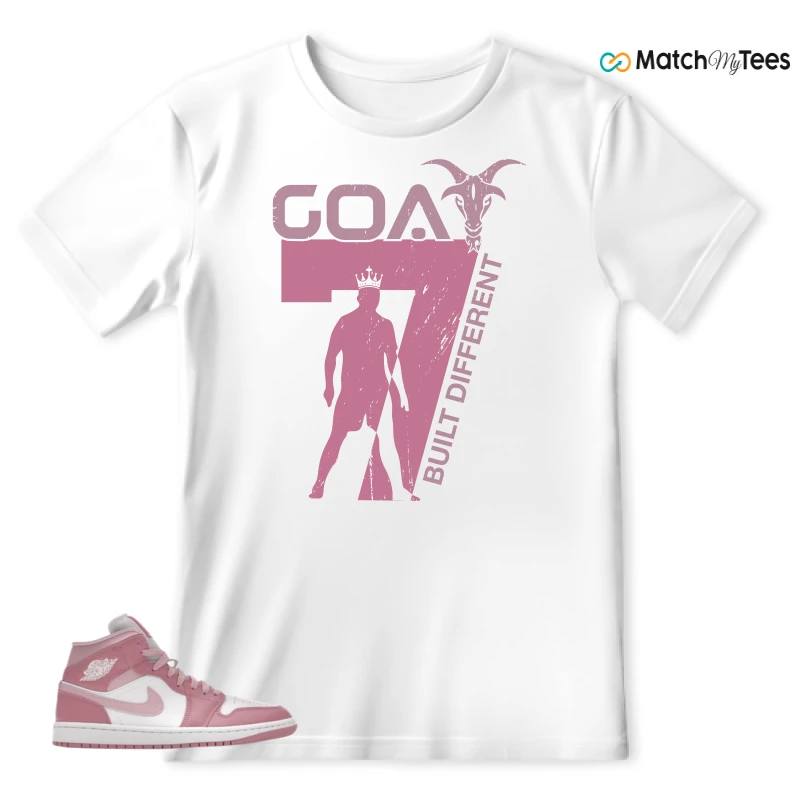 NIKE AIR JORDAN 1 MID ELEMENTAL PINK ICED CARMINE (WOMEN'S) SNEAKER Matching Tees t-shirt