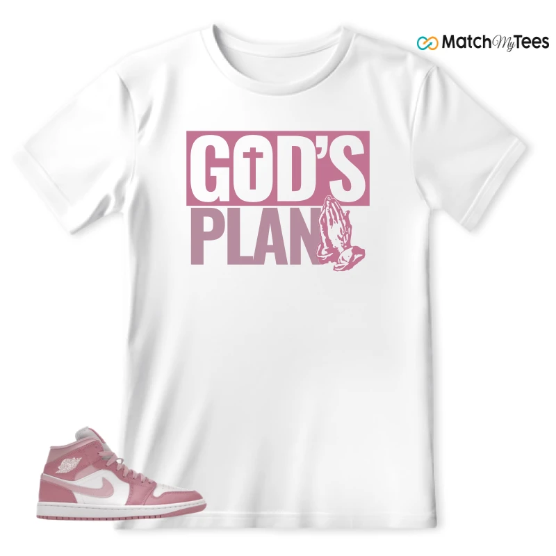 NIKE AIR JORDAN 1 MID ELEMENTAL PINK ICED CARMINE (WOMEN'S) SNEAKER Matching Tees t-shirt