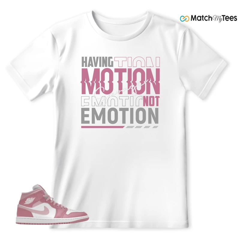 NIKE AIR JORDAN 1 MID ELEMENTAL PINK ICED CARMINE (WOMEN'S) SNEAKER Matching Tees t-shirt