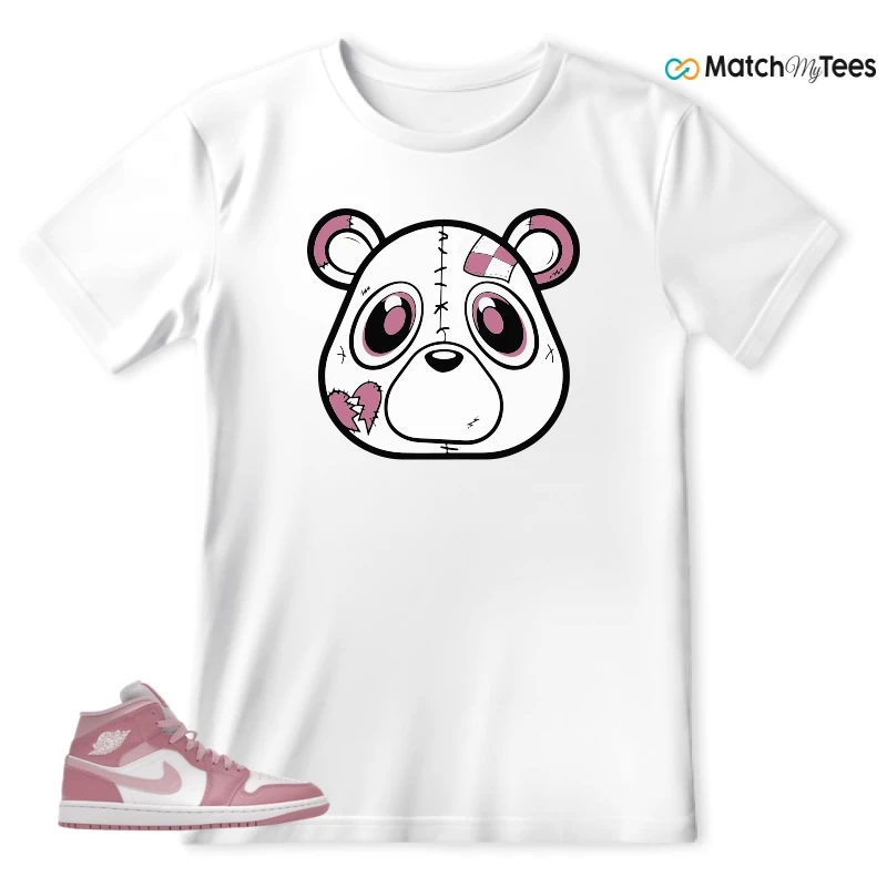 NIKE AIR JORDAN 1 MID ELEMENTAL PINK ICED CARMINE (WOMEN'S) SNEAKER Matching Tees t-shirt