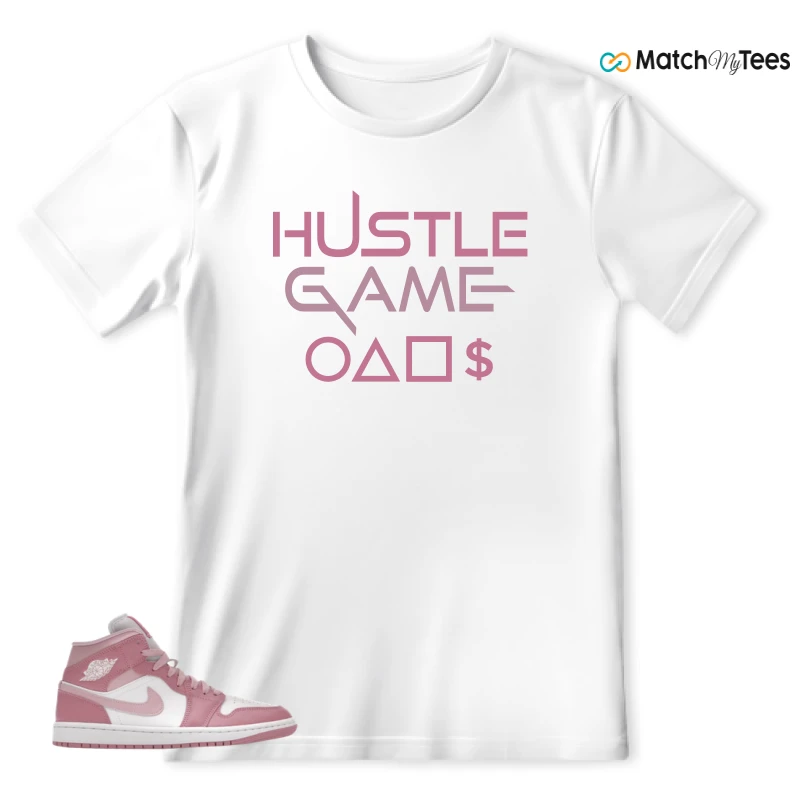 NIKE AIR JORDAN 1 MID ELEMENTAL PINK ICED CARMINE (WOMEN'S) SNEAKER Matching Tees t-shirt
