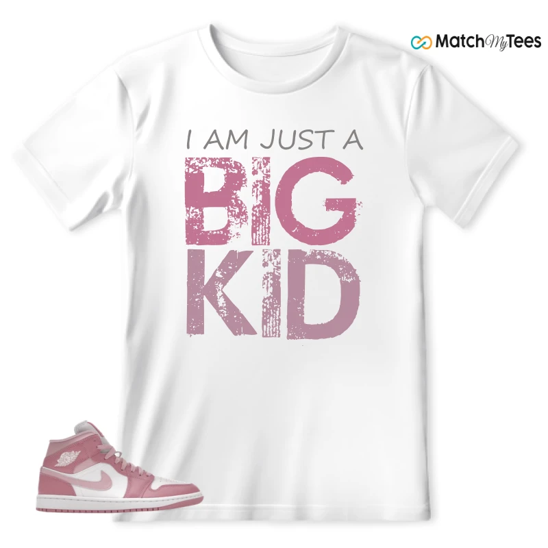 NIKE AIR JORDAN 1 MID ELEMENTAL PINK ICED CARMINE (WOMEN'S) SNEAKER Matching Tees t-shirt